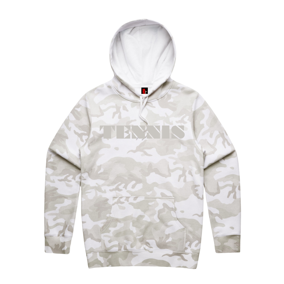 SUBURB TENNIS CAMO HOODIE - WHITE