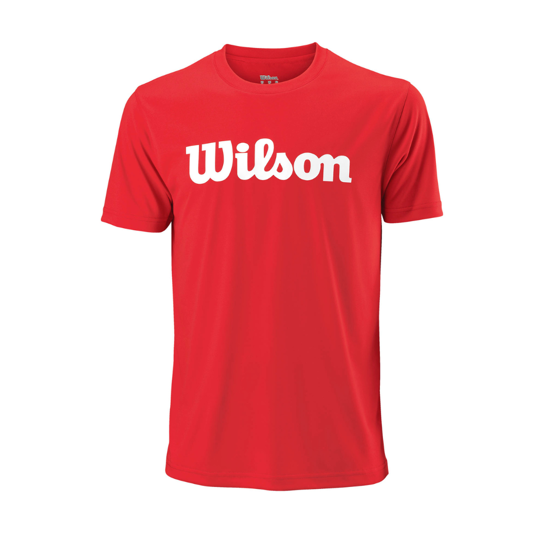 Wilson UWWII Tech Script Mens Tee Red/White